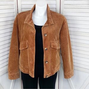 Bagatelle Corduroy Chunky Coat Spice‎ Rust Brown Large